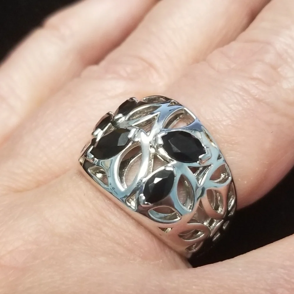 Di Modolo Sterling Silver Black Onyx Ring